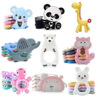 LOFCA 1pc Silicone Teether Cartoon Animal Baby Teething Toy