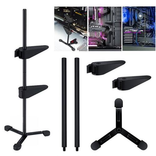 Dual Graphics Card Video Card Holder Stand Adjustable Graphi