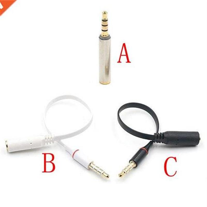 100pcs 3.5mm Male to 3.5mm Female Audio Adapter CTIA to OMTP
