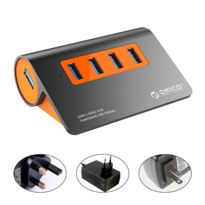 Orico Aluminum Usb3.1 Hub Adapter Splitter 4Ports OTG Super