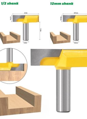 CNC Spoil Board Surfacing Router Bit 1/2 Inch 12mm Shank Pla