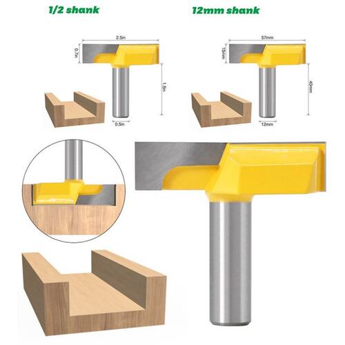 CNC Spoil Board Surfacing Router Bit 1/2 Inch 12mm Shank Pla