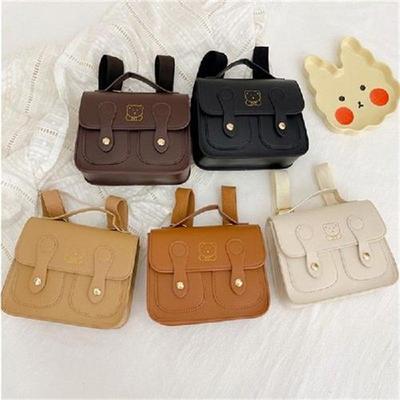 PU Children Backpack Cartoon Bear Kindergarten Boys Girls