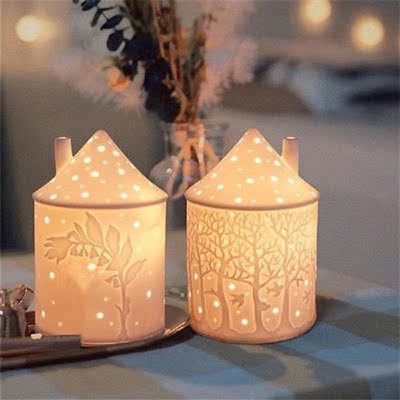Ceramic Candlestick Romantic Dinner Dining Table Decorative