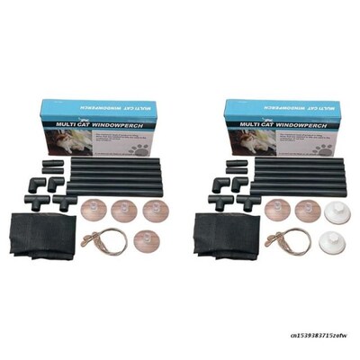 Pet Cat Rest Seat Cat Window Mounted Hammock Indoor Perch Ha