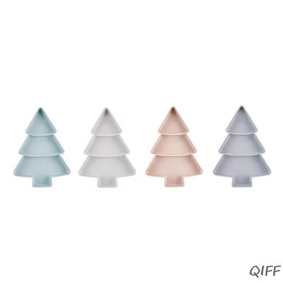 Christmas Tree Shape Snack Plates Nuts Dry Fruits C