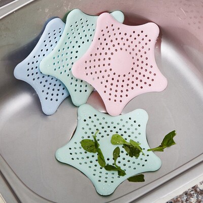 3Pcs/Set Star Shape Sink Strainer Hair Catcher Silicone Flo