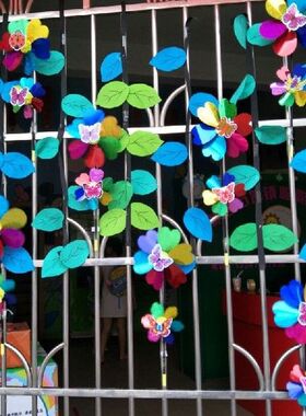 Colorful Sequins Windmill Wind Spinner Home Garden Yard