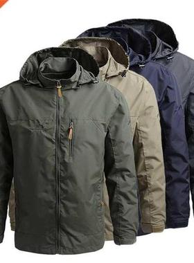Men Windbreaker Military Field Jackets Outerwear Mens Winter