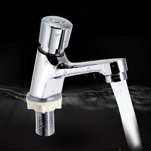 Public Ktchen Bathroom Time Delay Faucet Plated Self