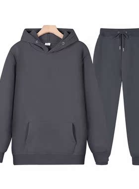 Men s Tracksuit Women Solid Color Long Sleeve Hooded