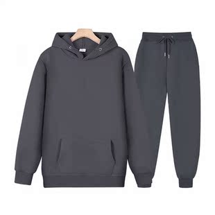 Men s Tracksuit Women Solid Color Long Sleeve Hooded