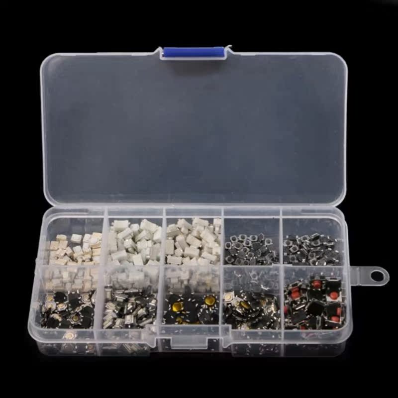 500 Pcs/1 Set  10 Value Momentary Tactile Push Button Switch