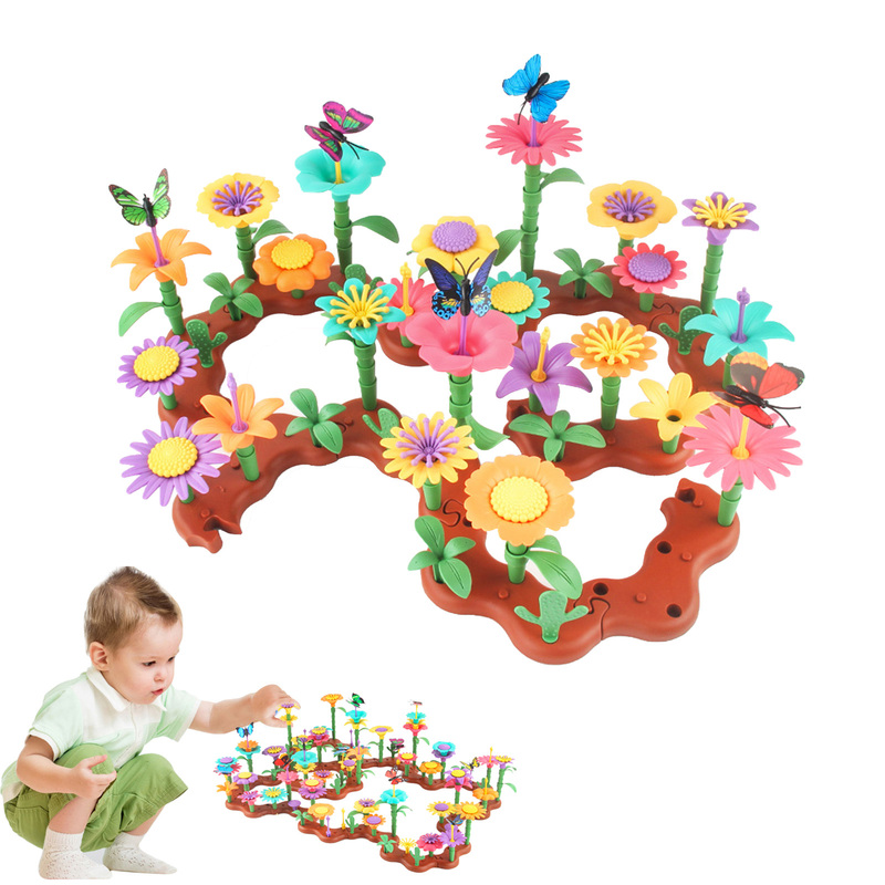 144 Pcs Flower Garden Building Playset Toy Early Educational