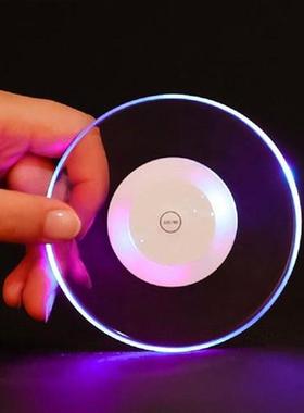 LED Glow Coaster Acrylic Crystal Emitting Luminous Bar