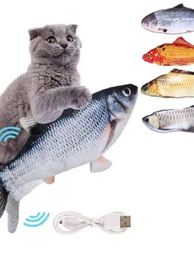 30cm Electronic Pet Cat Toy Fish 3D Electric Floppy Fish To