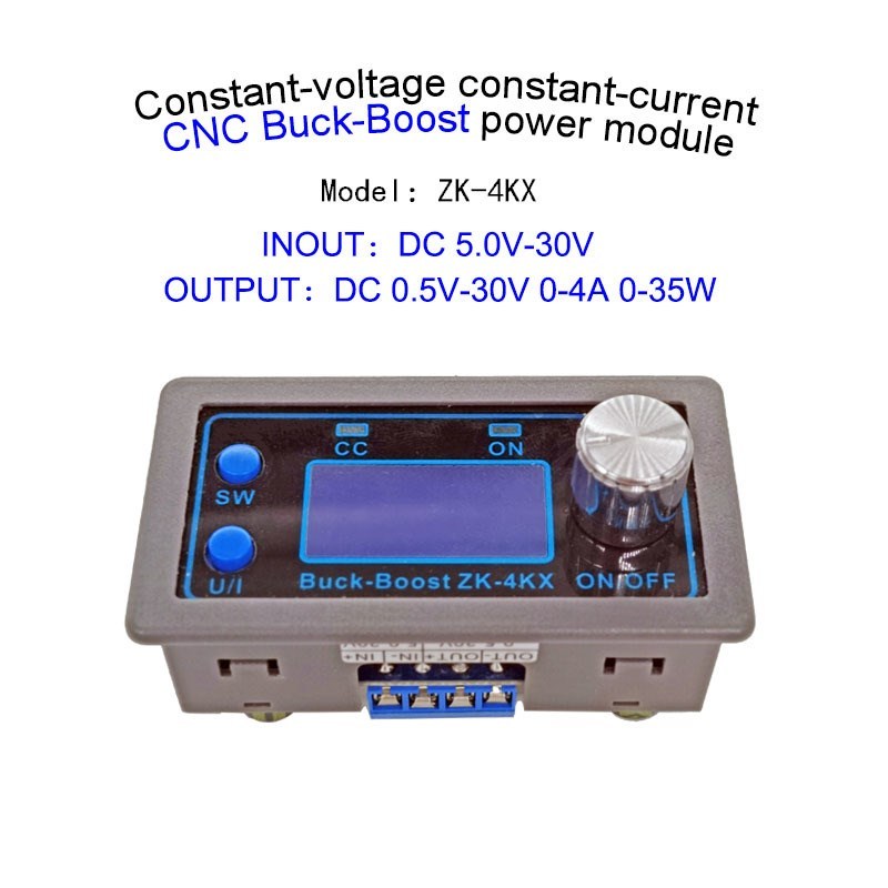 ZK-4KX DC DC Buck Boost Converter CC CV 0.5-30V 4A 5V 6V 12V