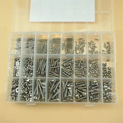 1080pcs M2 M3 M4 304 Stainless Steel Pan Head Hexagon Socket
