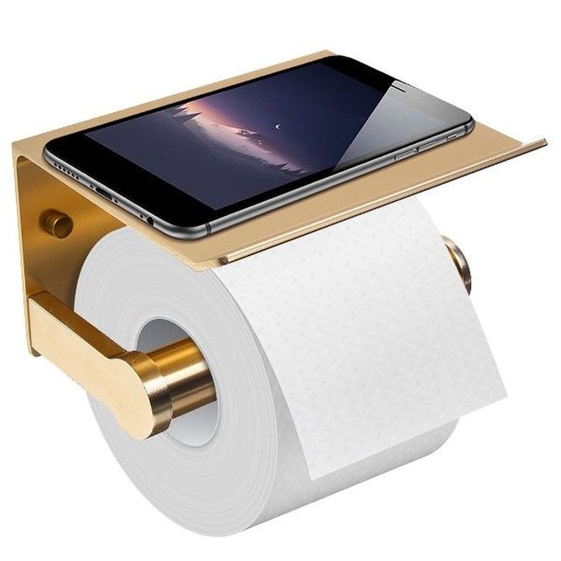 Wall Mounted Bathroom Toilet Tissue Roll Paper Shelf Holder