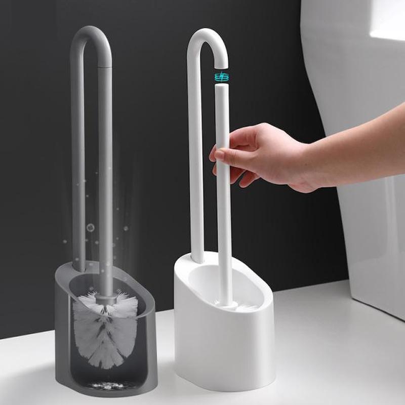 TPR Toilet Brush Plastic Bathroom Accessories Set Cleaning B