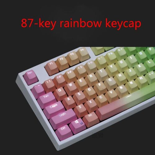 1 Set Replaceable PBT Keycaps 87 104 108 Transparent Letteri