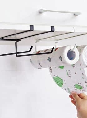 Iron Paper Rack Holder Shelf  Kitchen Organizer Cupboard Han