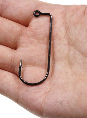 100PCS  Aberdeen Offset Jig Hook High Carbon Steel 90 Degree