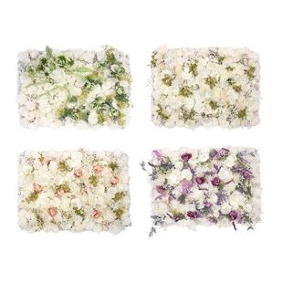 Artificial Flower Wall Panel Plastic Flower Wall Backdrop