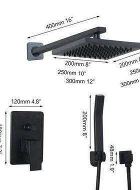 YANKSMART Luxury Wall Mounted Bathroom Rainfall Shower Fauc