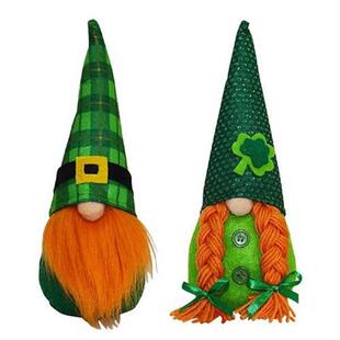 2021 St. Patricks Day Faceless Doll Tomte Gnome Plush Toy