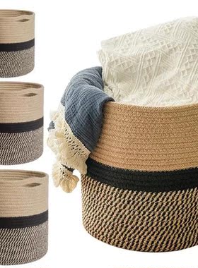 Hand Woven Storage Baskets Wicker Plant Basket Nordic Style
