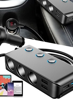 Car Cigarette Lighter Car Charger 120W Dual USB 4.8A Fast C