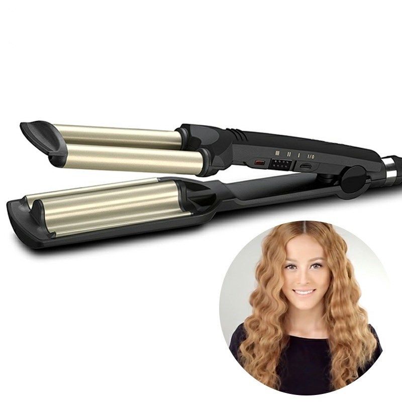 Professional Wave Hair Styler 3 Barrels Big Wave Curling Iro - 实物图