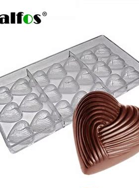 Walfos Valentines Heart Chocolate Mold Polycarbonate