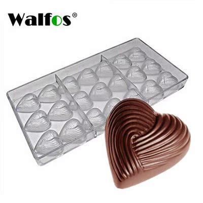 Walfos Valentines Heart Chocolate Mold Polycarbonate