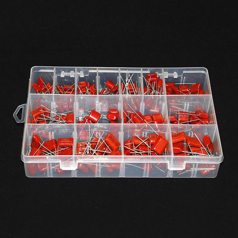 150pcs/box 15 Types 10nf-68nf 400v 630v CBB Metal Film Capac