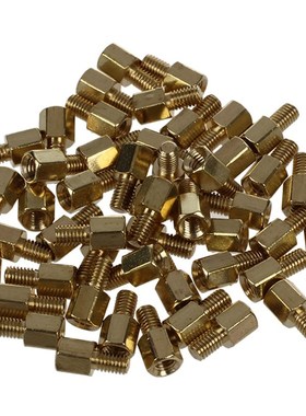50 Pcs Brass Screw PCB Standoffs Hexagonal Spacers M3 Male x