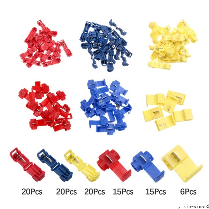 96PCS Insulated Quick Splice Wire Connector Crimp Terminals