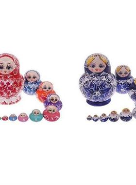 Adorable Little Girl Nesting Dolls Stacking Doll Set of 10