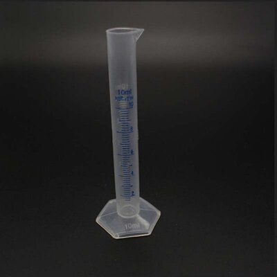 10ml Plastic Measuring Cylinder Graduated Cylinders Containe