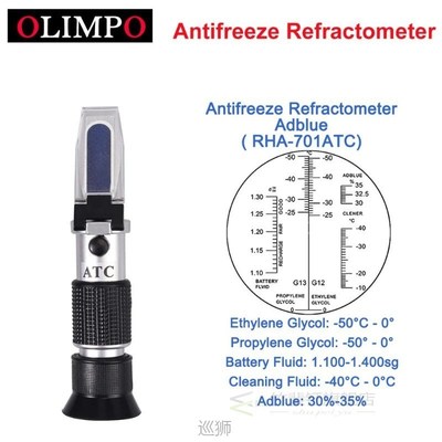 Refractometer Antifreeze Tester Coolant Tester RHA-701ATC 5I