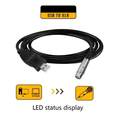 USB Microphone Cable 3 Meters USB Male To XLR Female Cable 1
