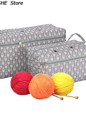 Yarn Storage Bag Organizer With Divider For Crocheting