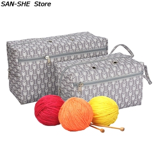 Yarn Storage Bag Organizer With Divider For Crocheting