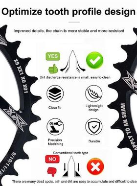 Bicycle Chainring 34T 36T 38T 40T Bike Single Speed