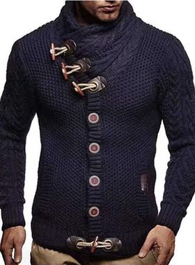 Man Sweaters Setwear Clothes Turtleneck Sweater Men L XL Lon