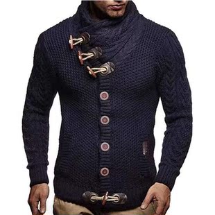 Man Sweaters Setwear Clothes Turtleneck Sweater Men L XL Lon