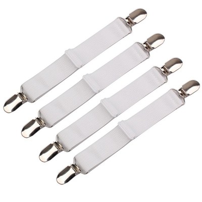 4 PCS Bedsheet Clamp Adjustable Elastic Band Mattress Cover