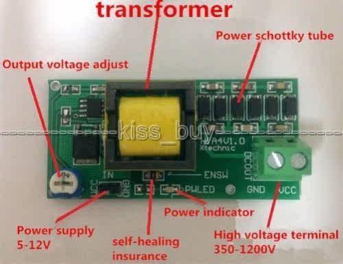 DC-DC Boost Converter High Voltage DC 3V-5V Step up to 300v-