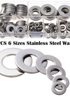 270Pcs M4-M12 Stainless Steel Washers Metric Flat Gasket Kit